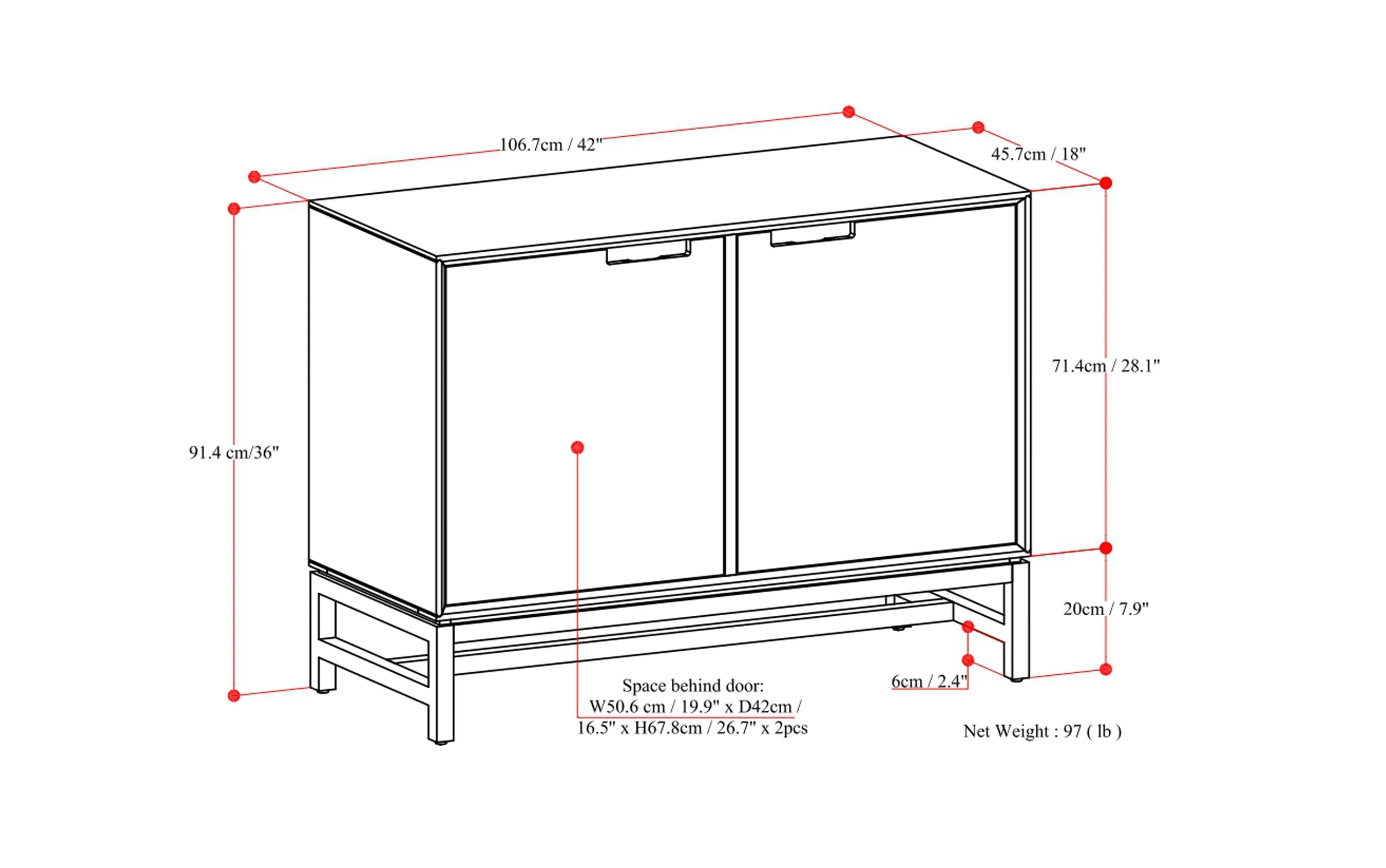 Banting 2 Door Sideboard Buffet
